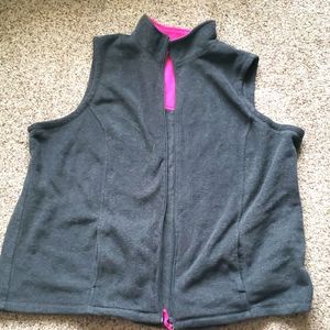 Fleece Vest Front Zip Up w/ pockets
